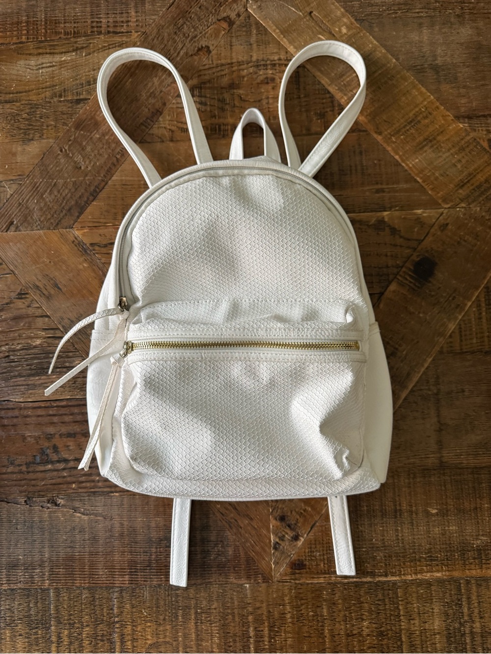 Women’s White Mini Backpack - Sleek Everyday Bag